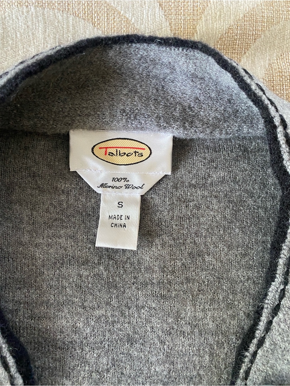 Talbots 100% Merino Wool Gray Button Jacket Size S - Picture 10 of 10